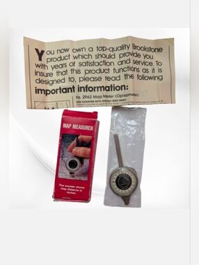 Vintage Brookstone Map Measurer Opisometer Mileage Meter Made In West Germany